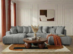 Roxelane - Panoramic Sofa Bed - Heathered Fabric - Left-Hand Corner