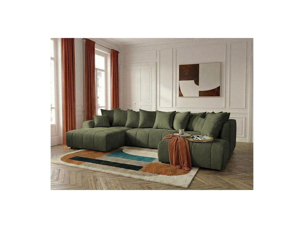 Roxelane - Panoramic Sofa Bed - Heathered Fabric - Left-Hand Corner