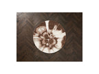 Mocca - Round Long Pile Rug - Abstract Pattern