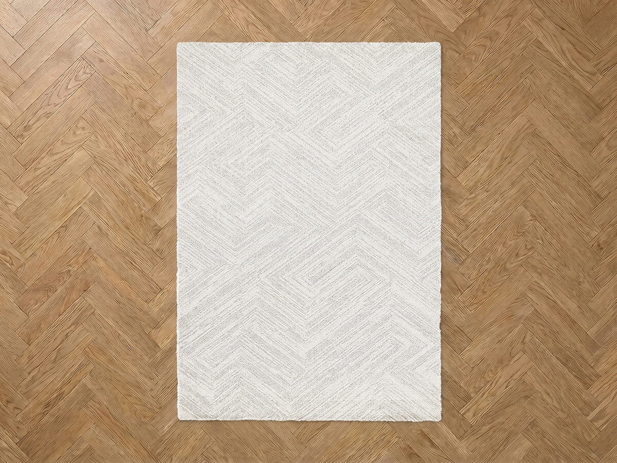 Trina - Tapis Poils Courts Motif Graphique