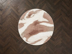 Leche - Tapis Rond Poils Longs Motif Abstrait