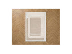 Kare - Tapis Poils Longs - Motif Graphique - Beige