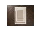 Kare - Tapis Poils Longs - Motif Graphique - Beige