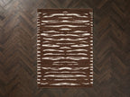 Tavaro - Tapis Poils Longs - Motif Abstrait - Marron