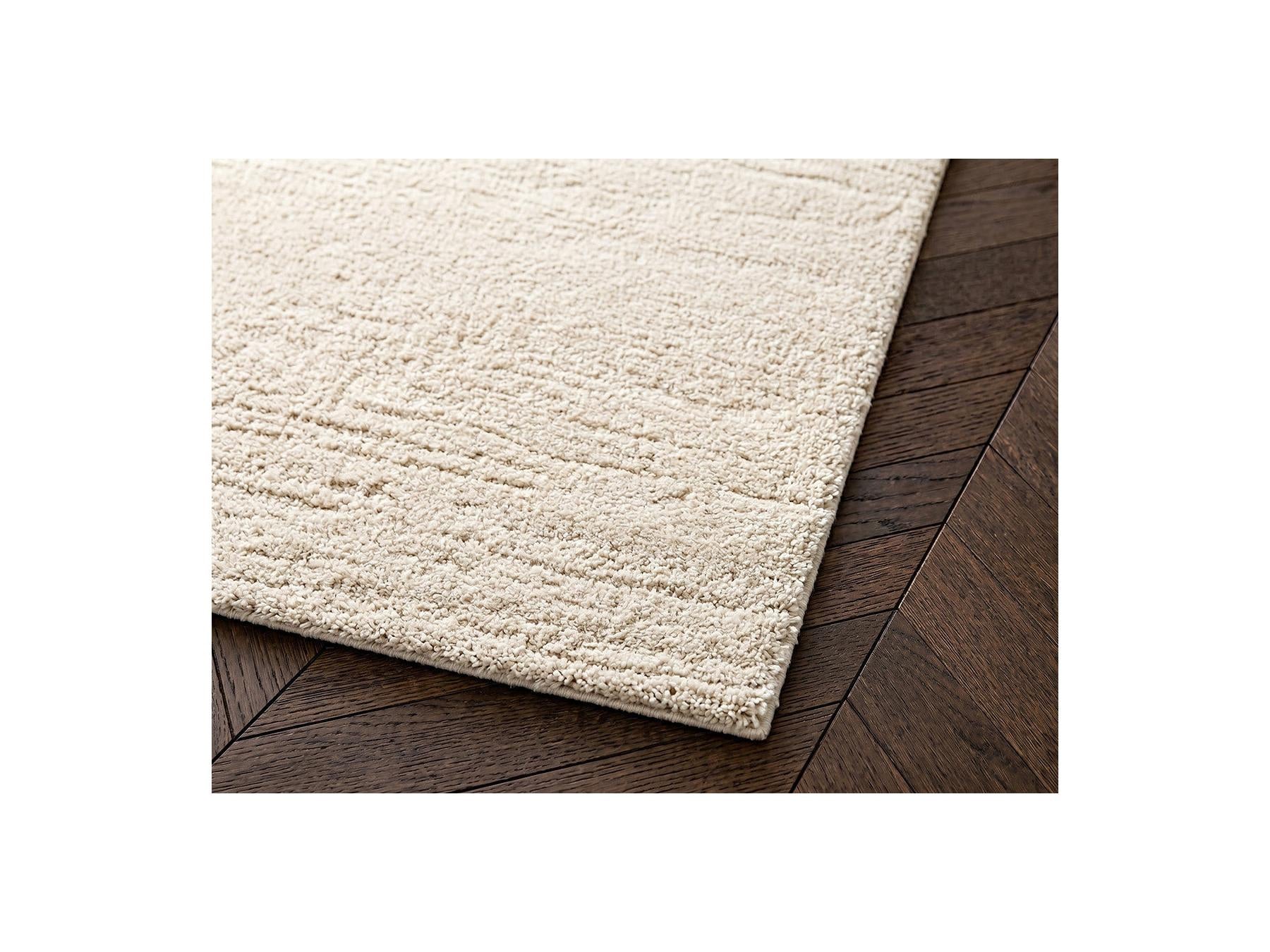 Telira - Long Pile Rug - Abstract Pattern - Beige