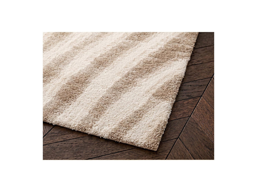Tirasu - Tapis Poils Longs - Motif Abstrait - Beige