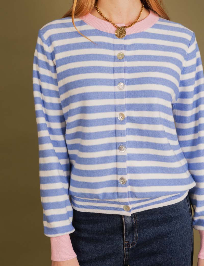Hemelsblauw & Roze Vest Adir