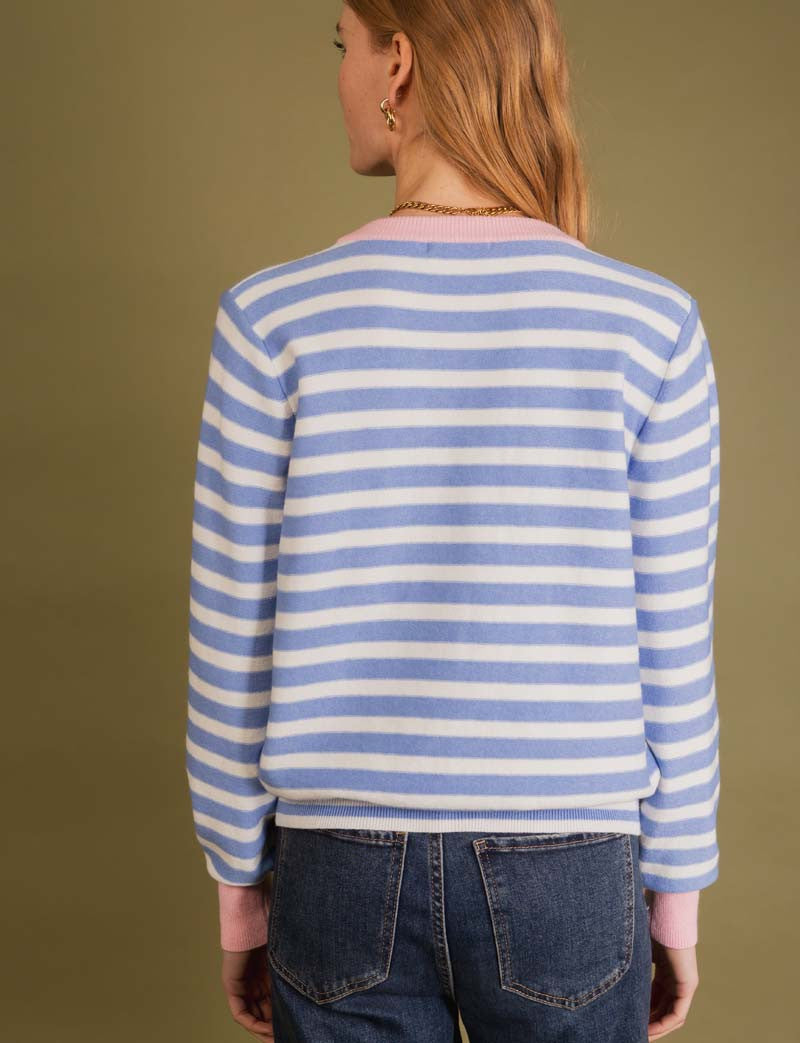 Hemelsblauw & Roze Vest Adir
