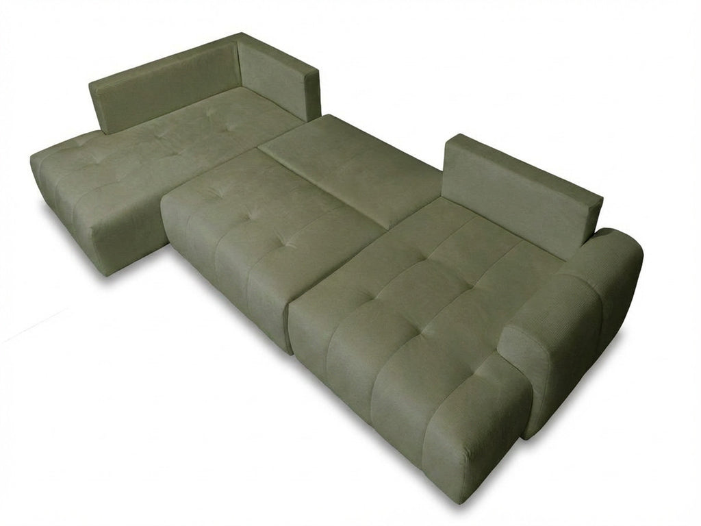 Roxelane - Panoramic Sofa Bed - Mottled Fabric - Right-Hand Corner