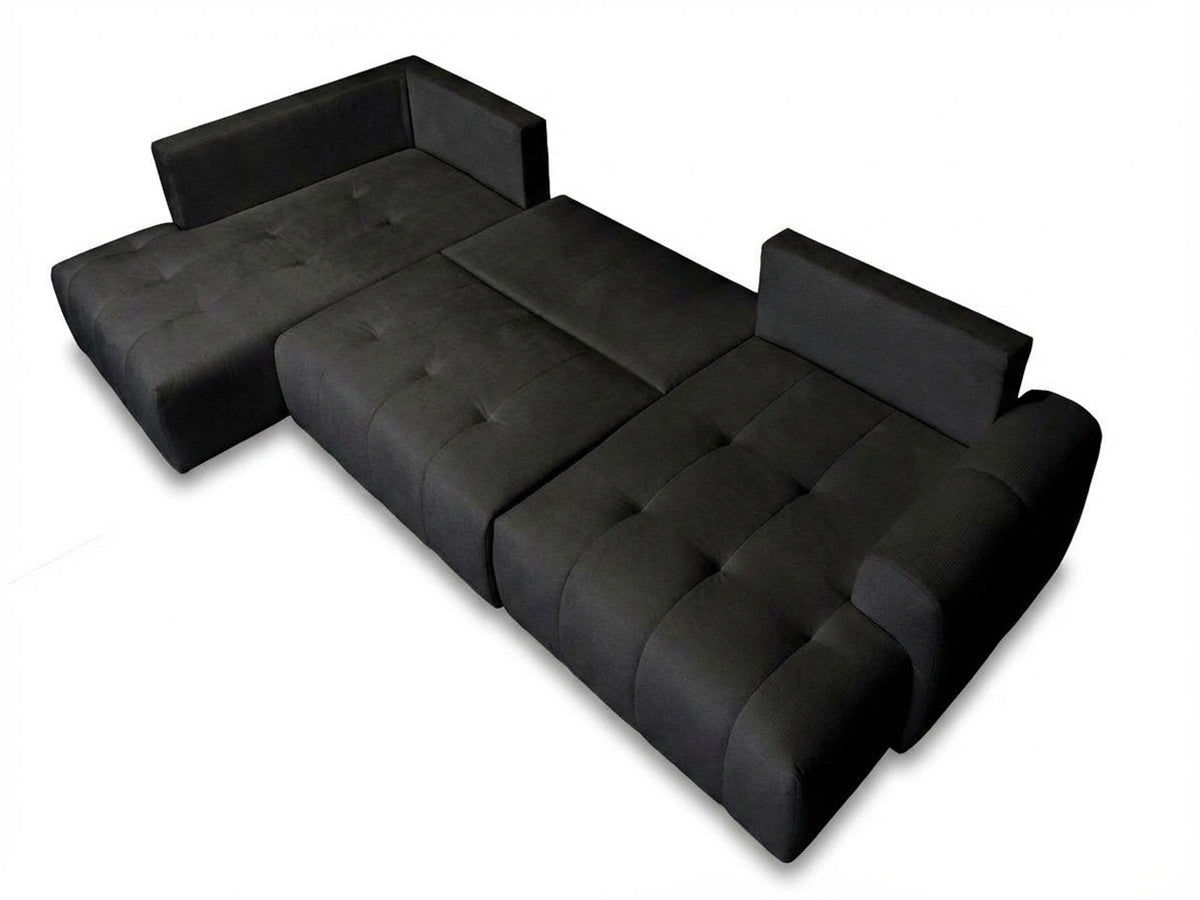 Roxelane - Panoramic Sofa Bed - Mottled Fabric - Right-Hand Corner