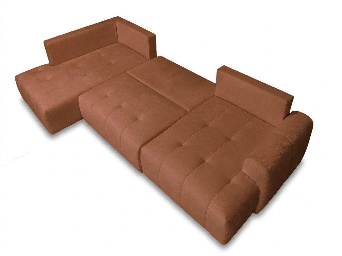 Roxelane - Panoramic Sofa Bed - Mottled Fabric - Right-Hand Corner