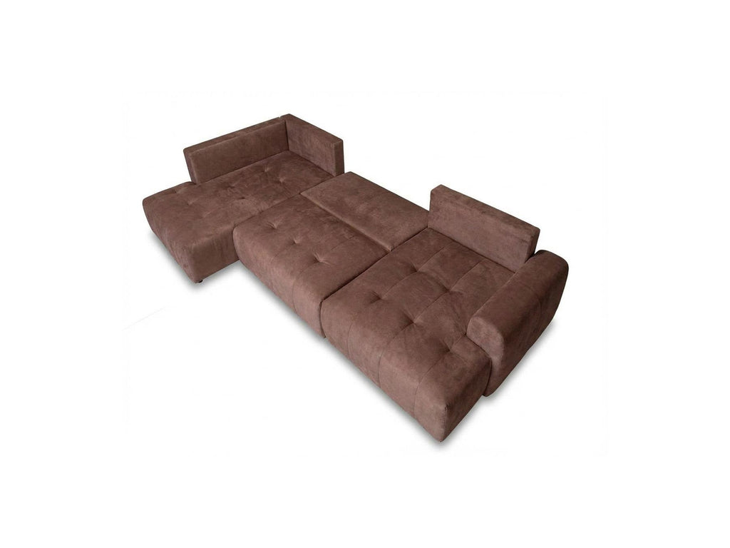Roxelane - Panoramic Sofa Bed - Mottled Fabric - Right-Hand Corner