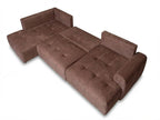 Roxelane - Panoramic Sofa Bed - Mottled Fabric - Right-Hand Corner