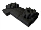 Roxelane - Panoramic Sofa Bed - Mottled Fabric - Right-Hand Corner
