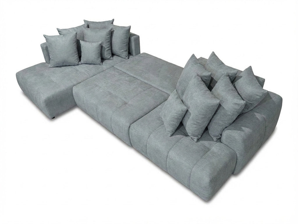 Roxelane - Panoramic Sofa Bed - Mottled Fabric - Right-Hand Corner