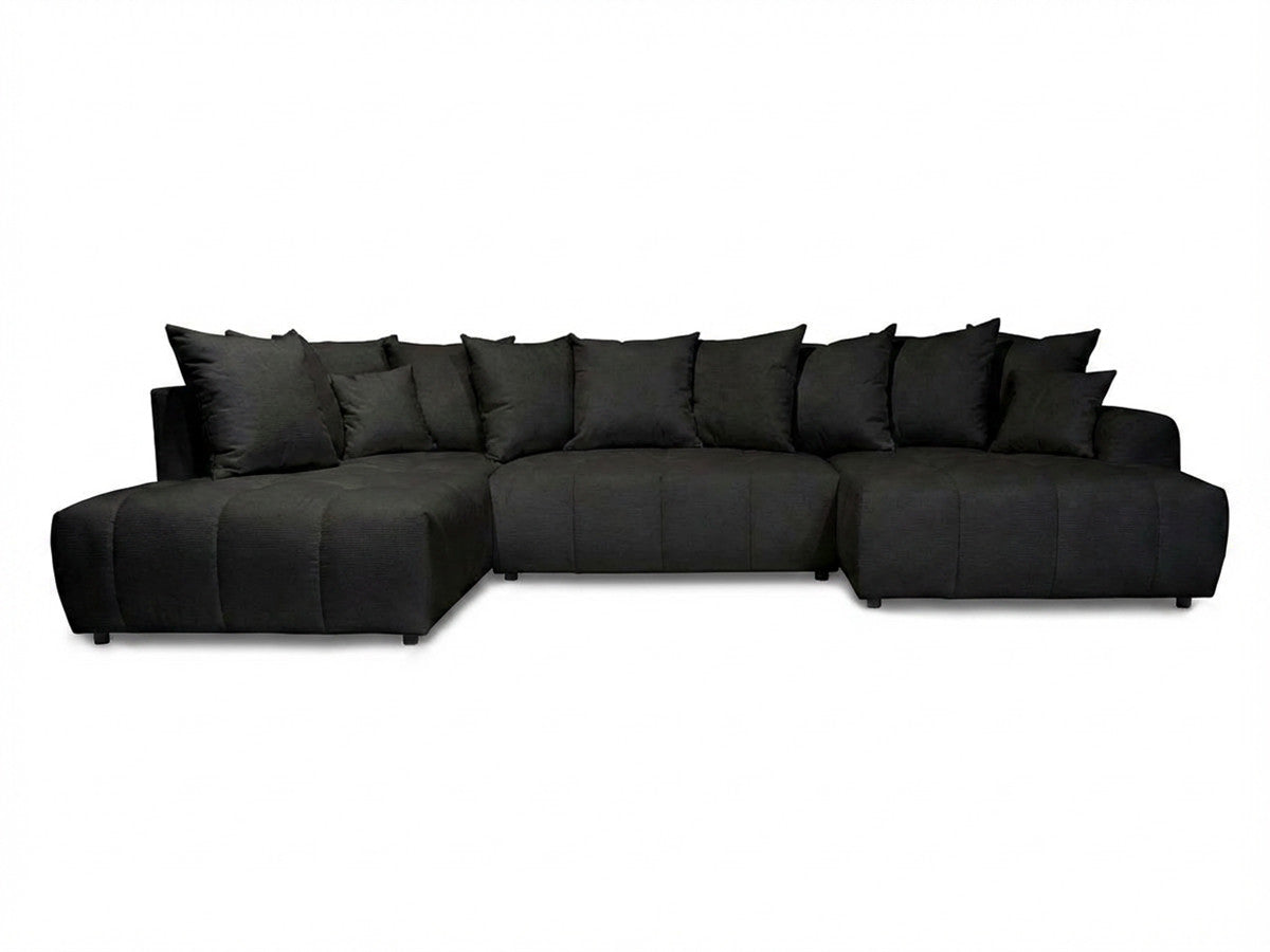 Roxelane - Panoramic Sofa Bed - Mottled Fabric - Right-Hand Corner