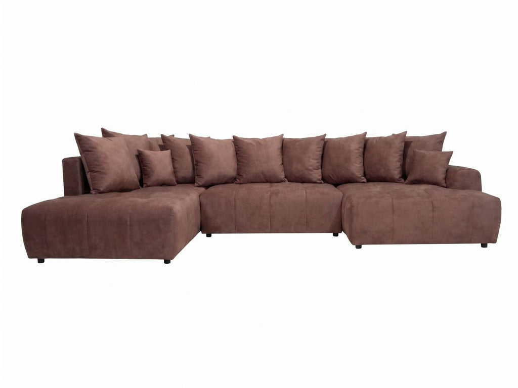 Roxelane - Panoramic Sofa Bed - Mottled Fabric - Right-Hand Corner