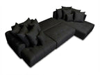 Roxelane - Panoramic Sofa Bed - Heathered Fabric - Left-Hand Corner