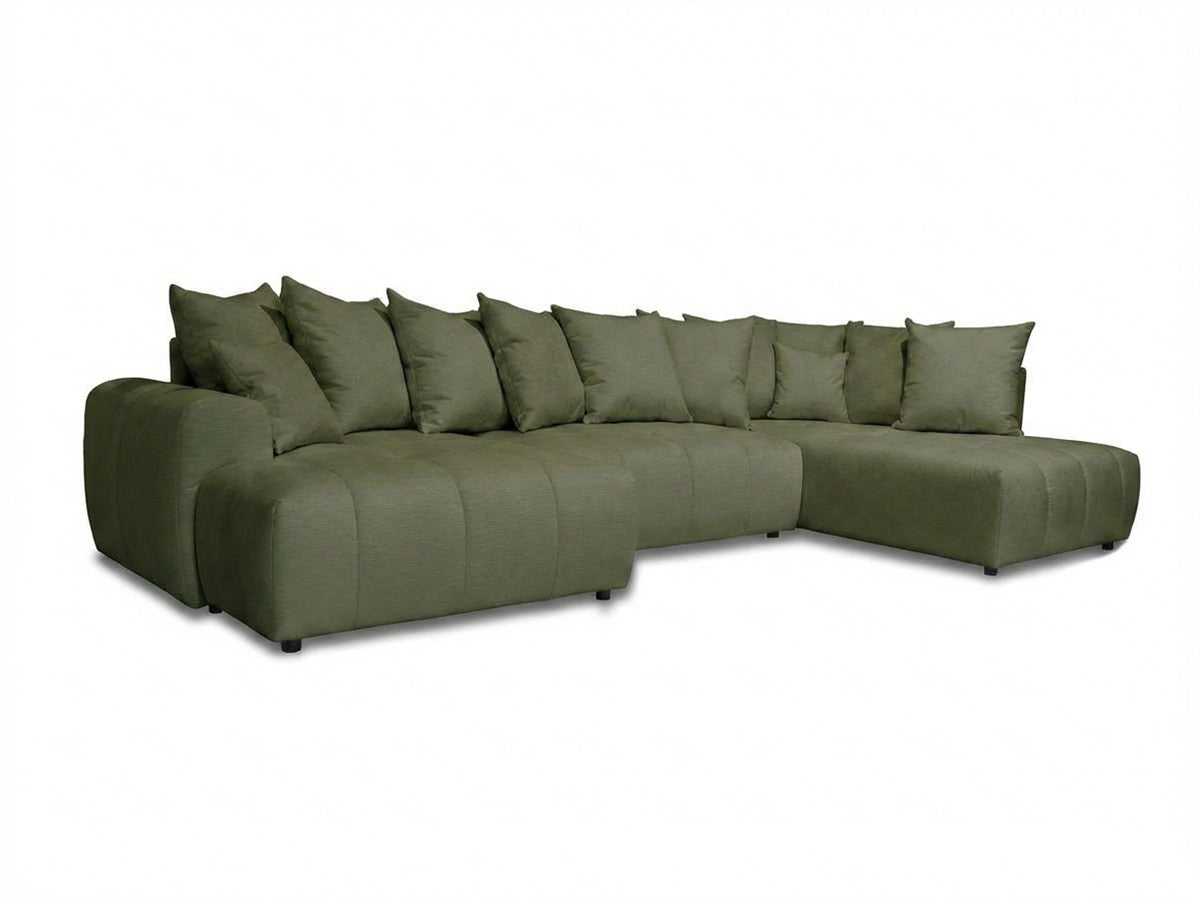 Roxelane - Panoramic Sofa Bed - Heathered Fabric - Left-Hand Corner