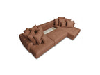 Roxelane - Panoramic Sofa Bed - Heathered Fabric - Left-Hand Corner