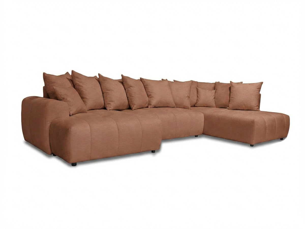 Roxelane - Panoramic Sofa Bed - Heathered Fabric - Left-Hand Corner
