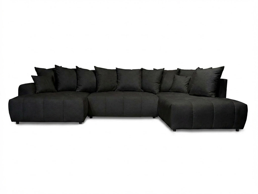 Roxelane - Panoramic Sofa Bed - Heathered Fabric - Left-Hand Corner