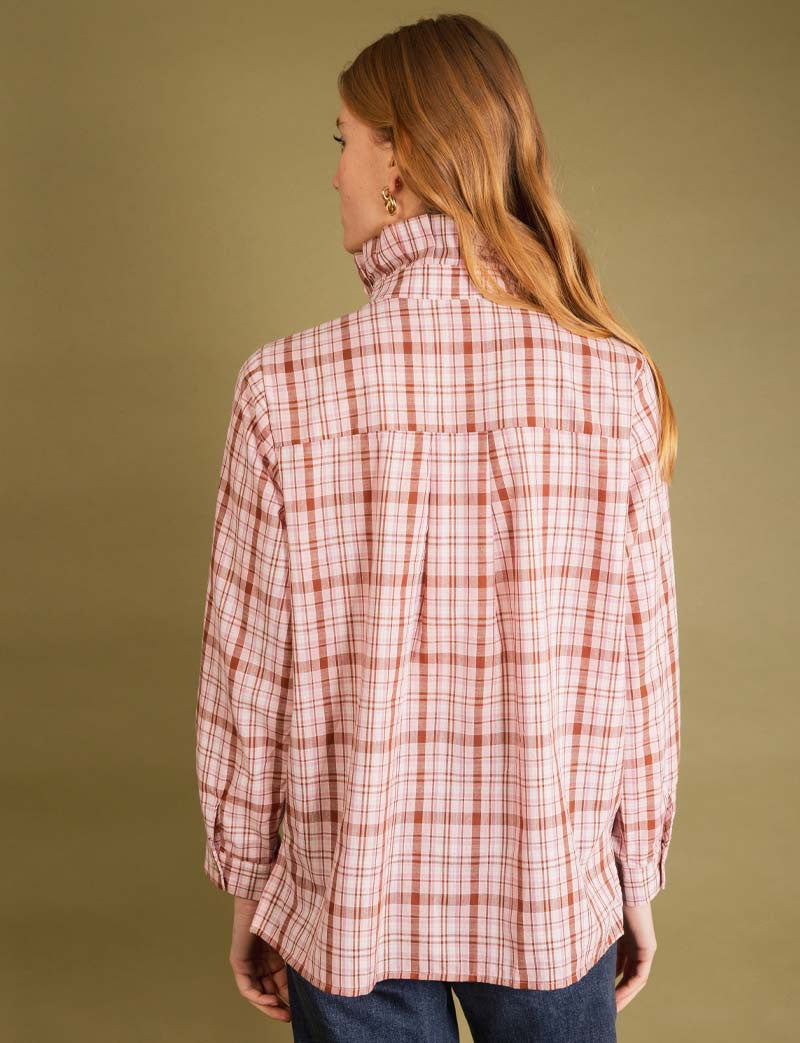 Alys Pink Checked Shirt