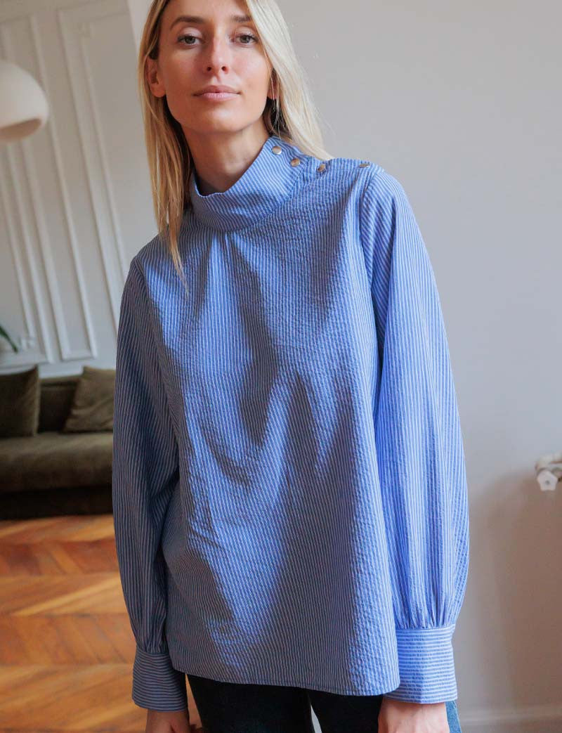 Stribet Skjortebluse Adyo