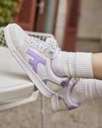 Sneaker Hazel – Weiß und Hellviolett