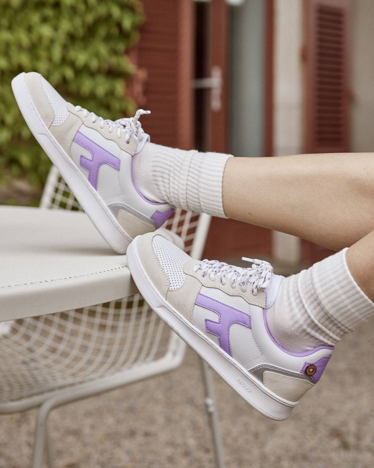 Sneaker Hazel – Weiß und Hellviolett