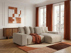 Voltaire - Canapé D'Angle Convertible Réversible Coffre - Tissu Chiné