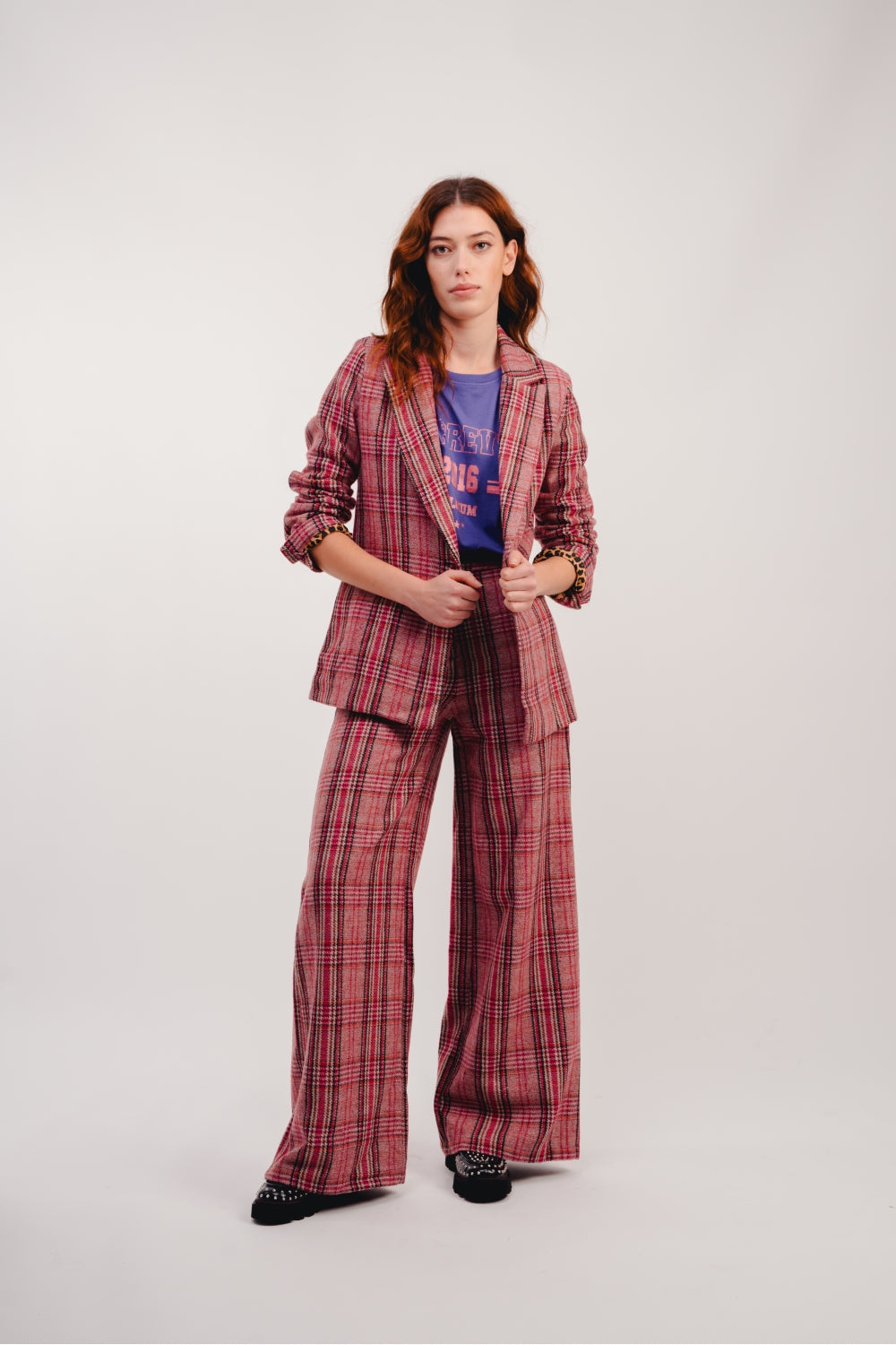 The Neil A Pink Check Trousers