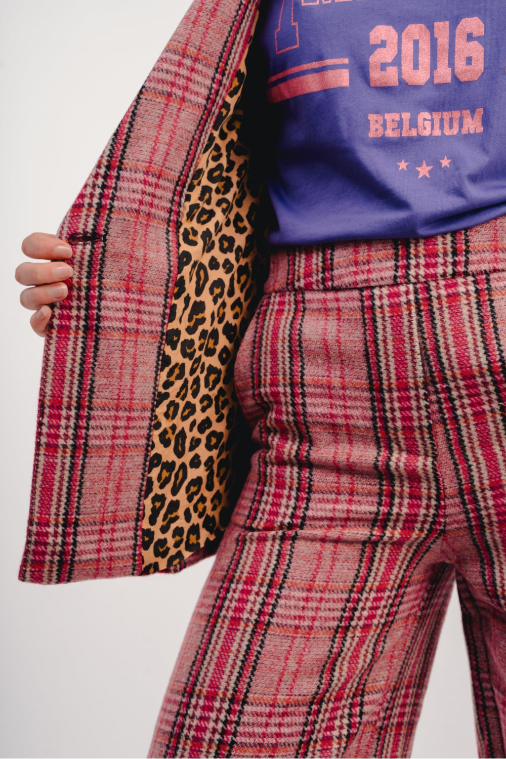 The Neil A Pink Check Trousers