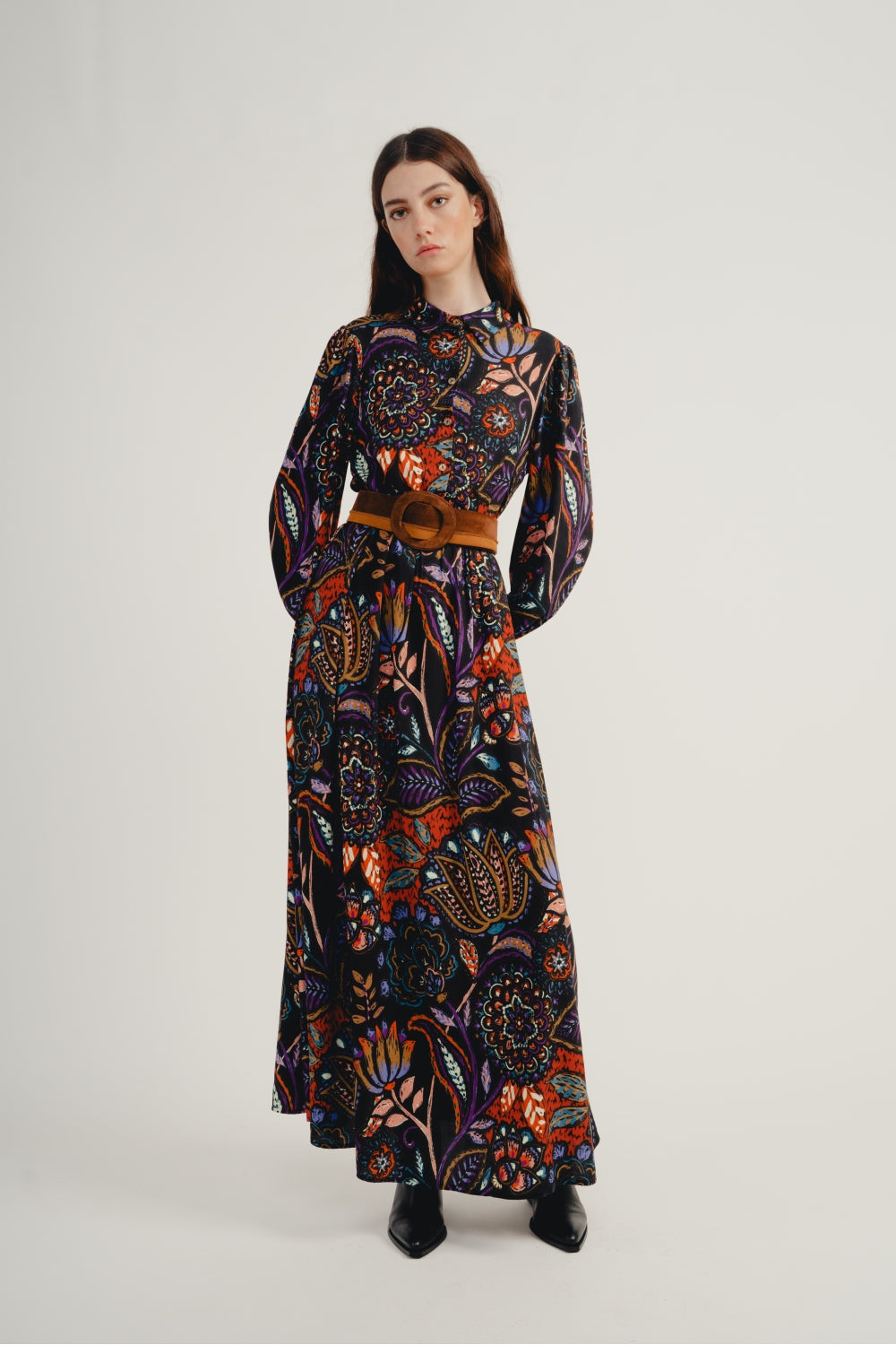 Vestido largo azul Jasmine de The Etta