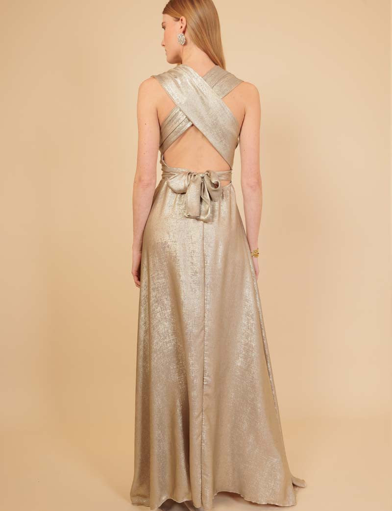 Champagnerfarbenes Kleid Kalya