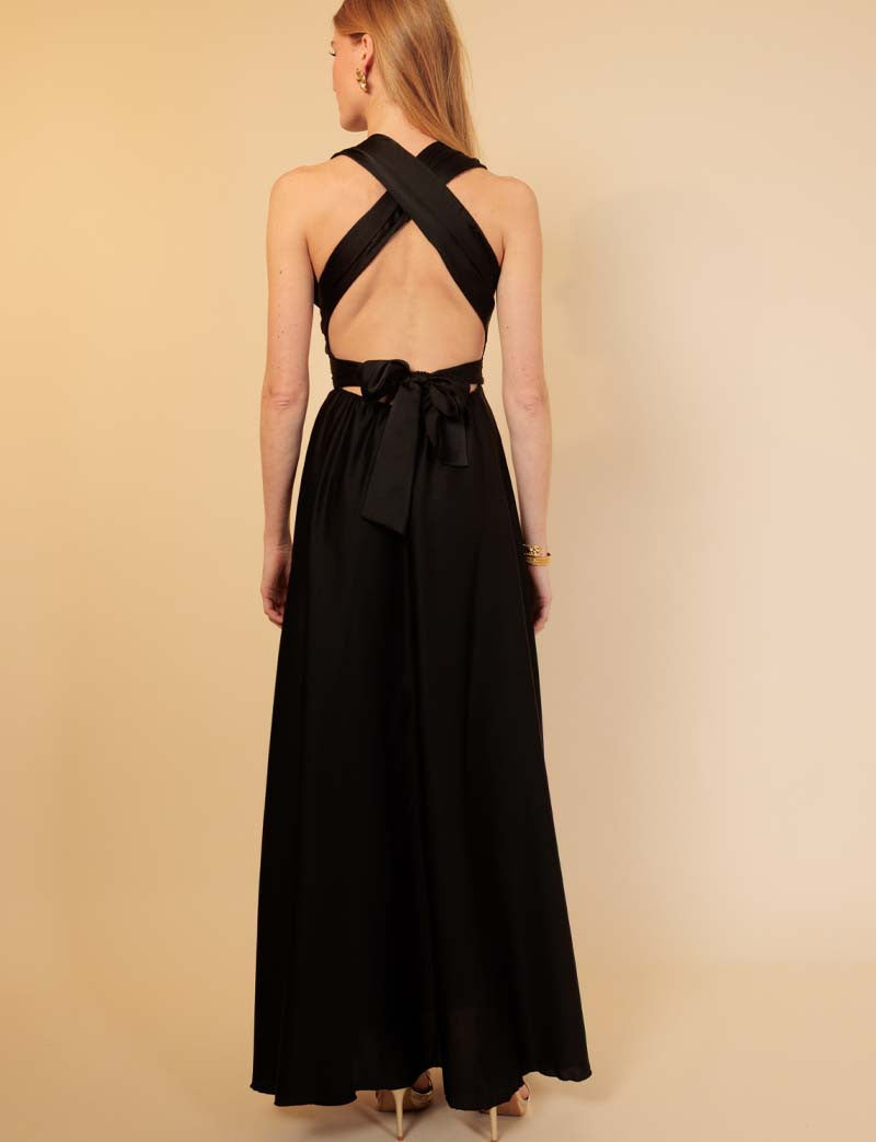 Schwarzes Kleid Layana