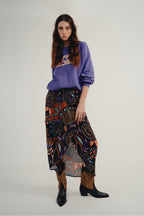 Falda larga azul Jasmine de The Lilou