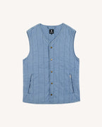 Light Denim Cotton Sleeveless Jacket
