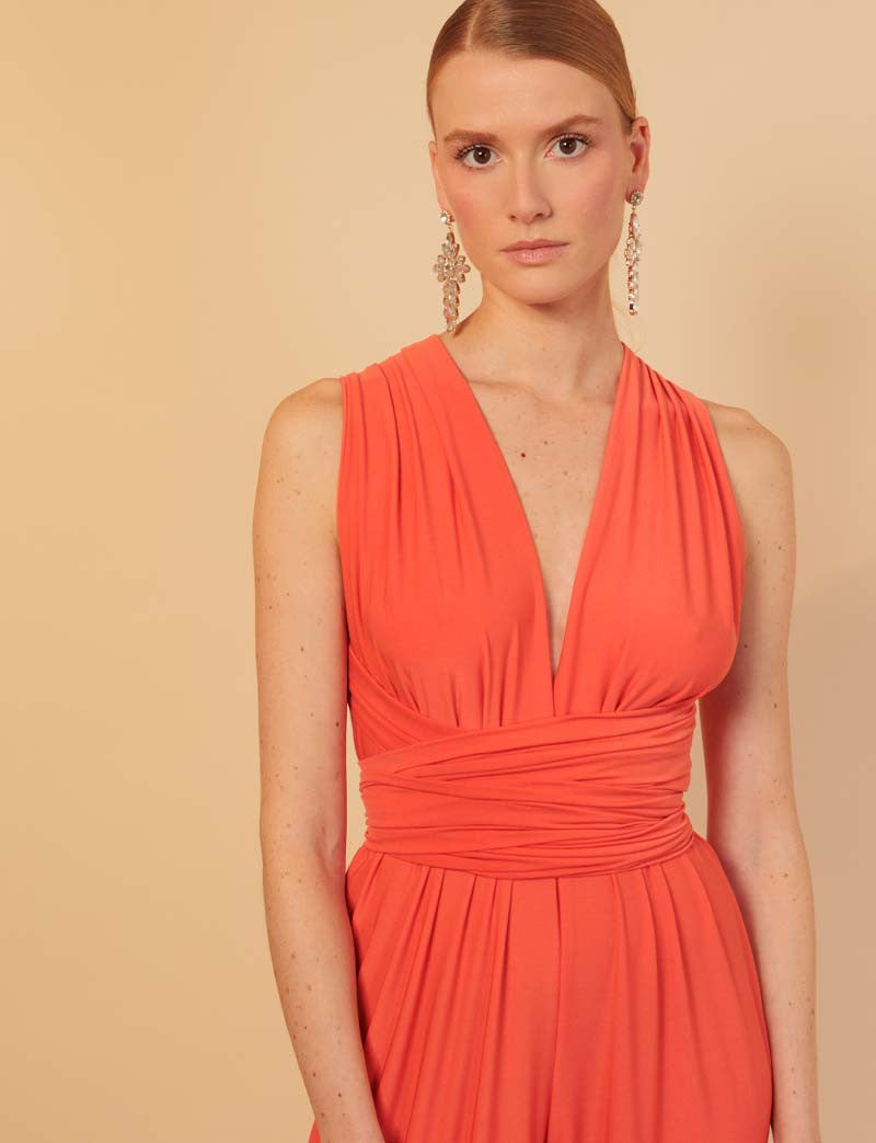 Korallenfarbener Jumpsuit Gabriella