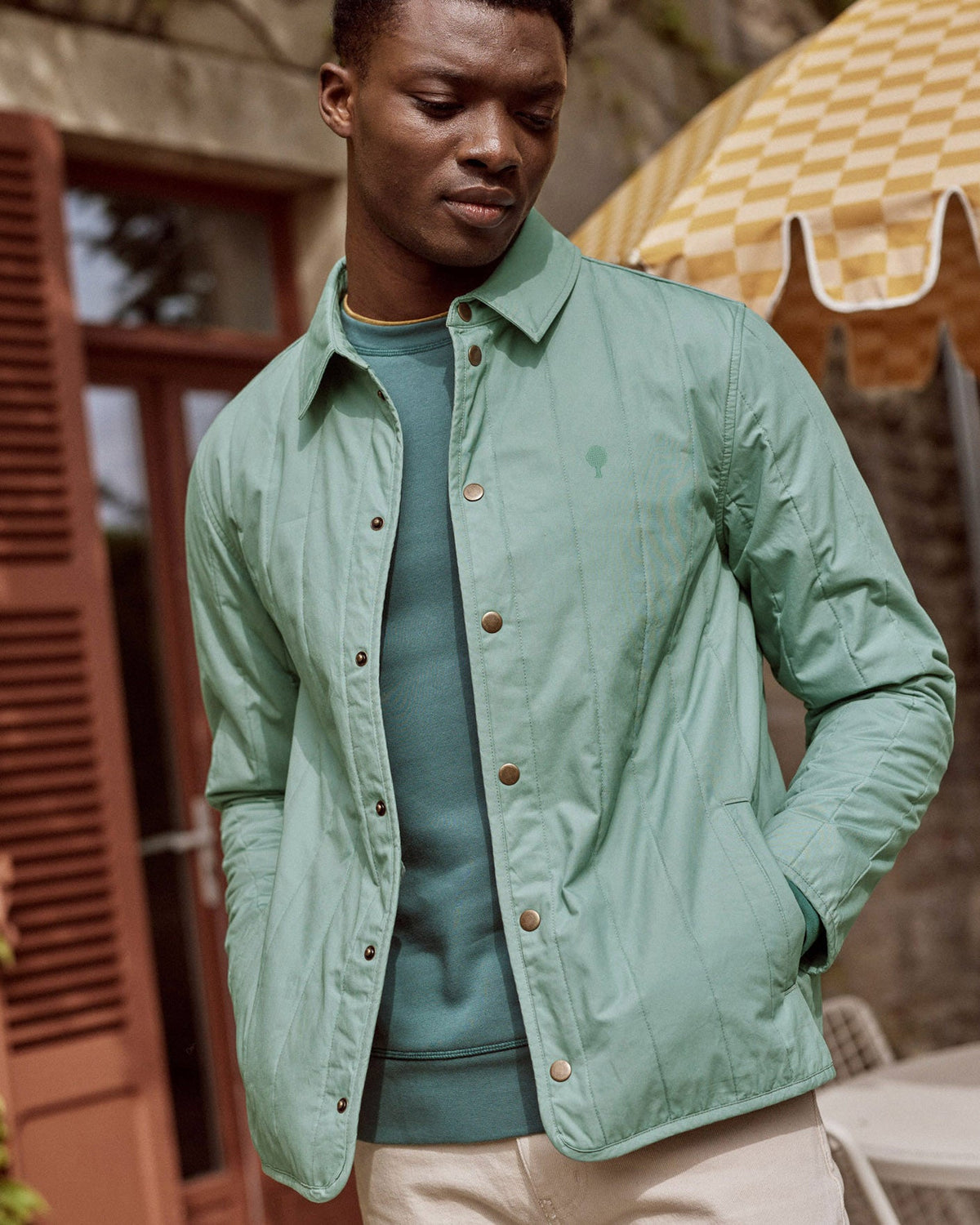 Veste En Coton Vert D'Eau