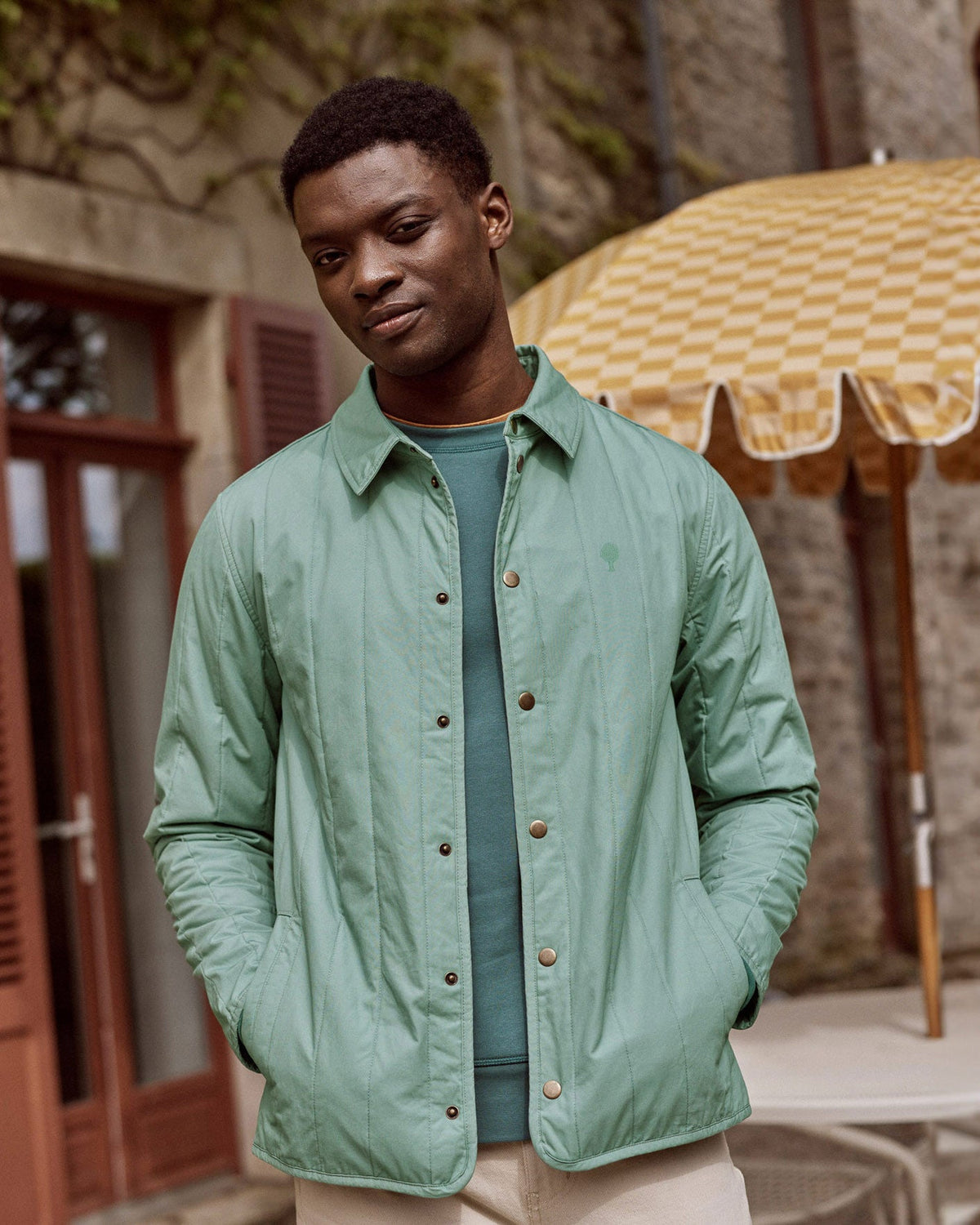 Veste En Coton Vert D'Eau