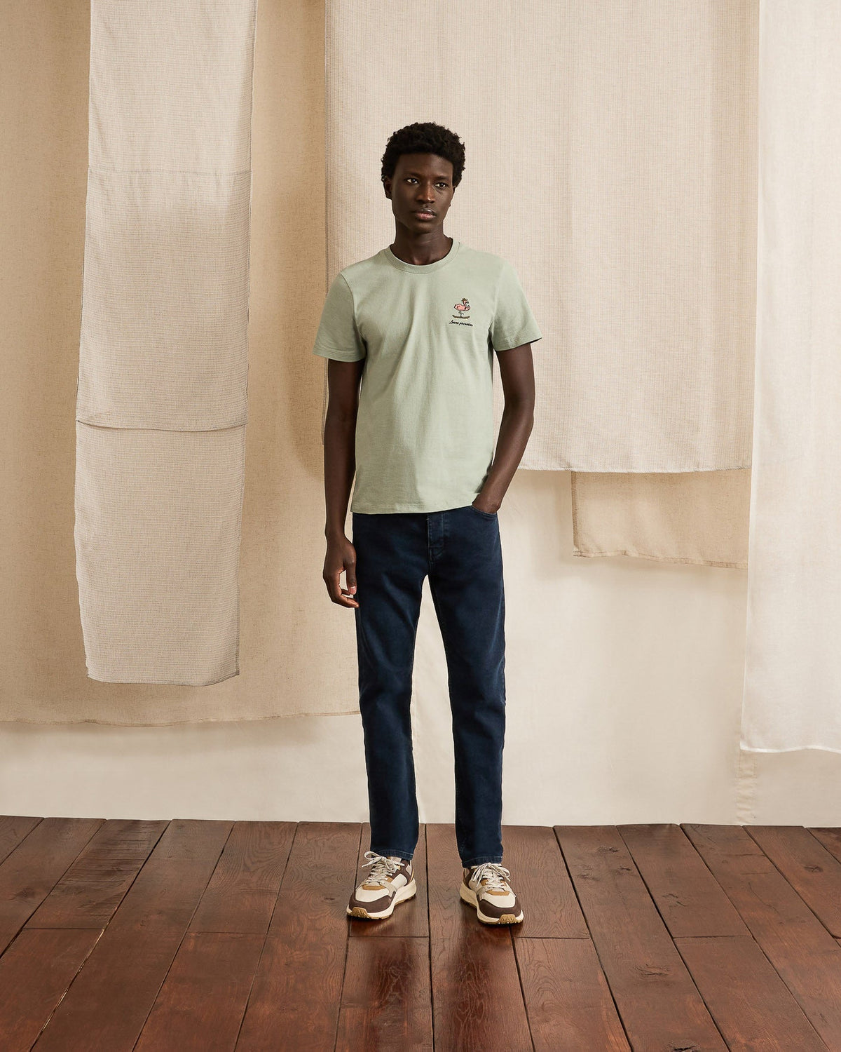 Jeans slim blu scuro in cotone