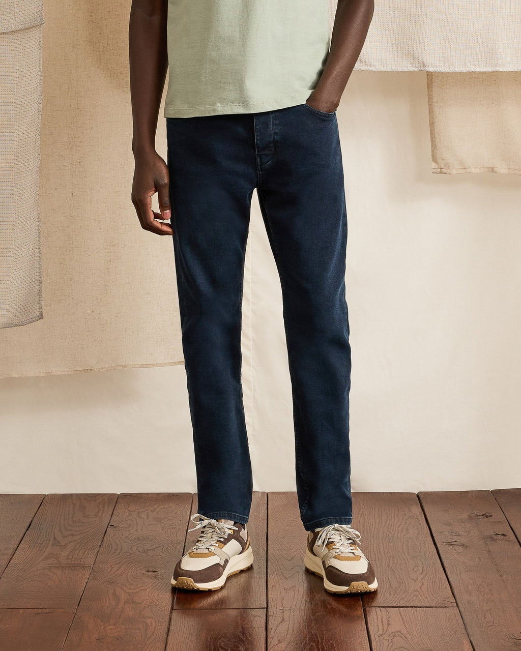 Jeans slim blu scuro in cotone