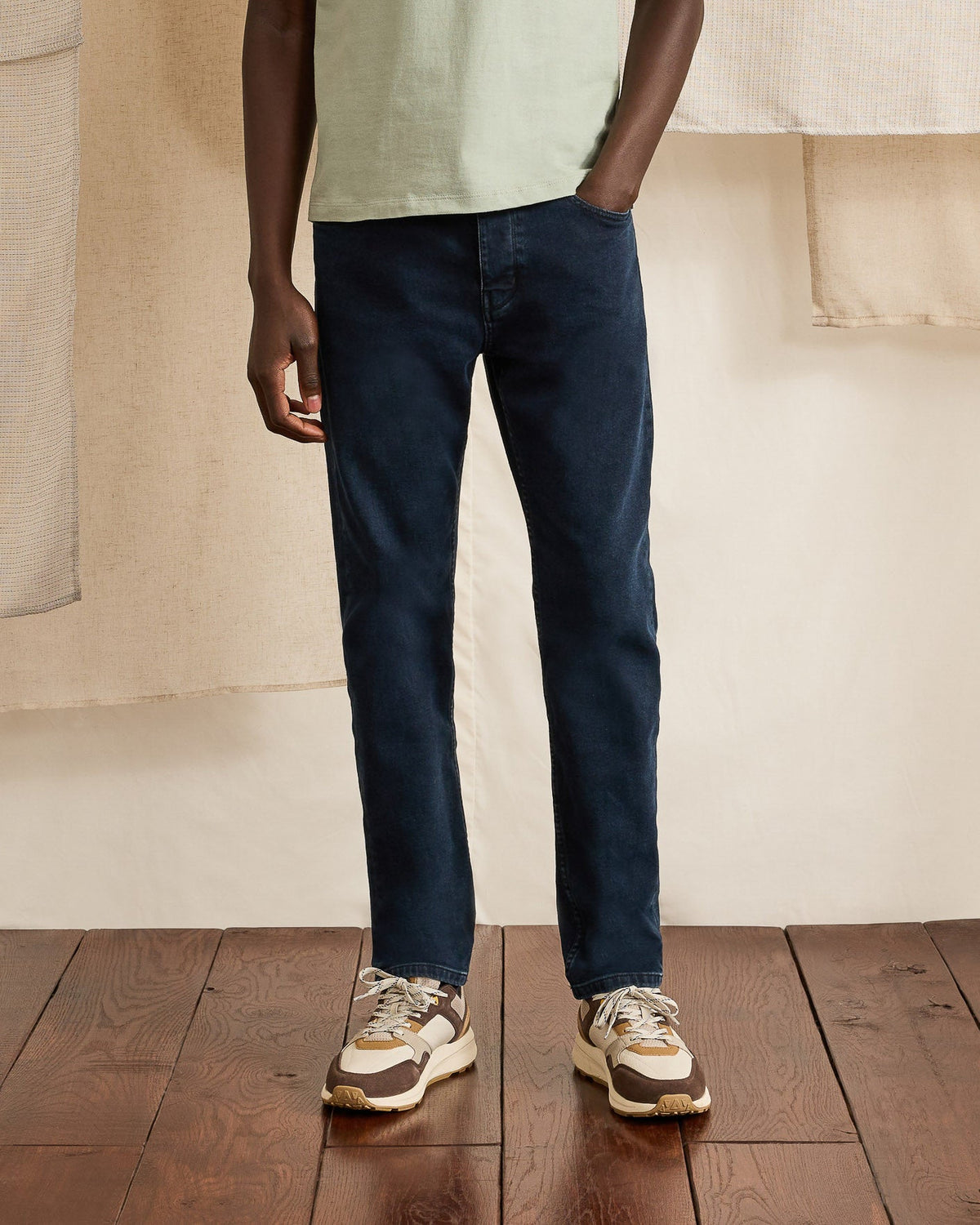 Jeans slim blu scuro in cotone
