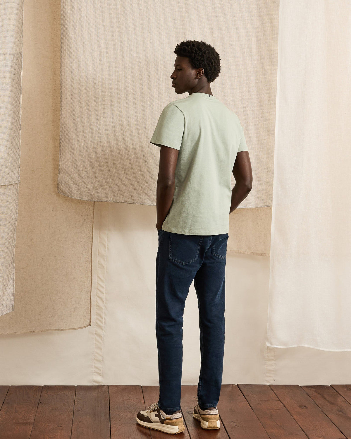 Jeans slim blu scuro in cotone