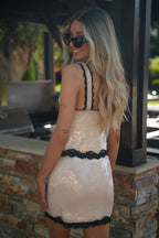 Alima Sequin Top - Cream