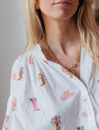 Hvid Bluse Cow