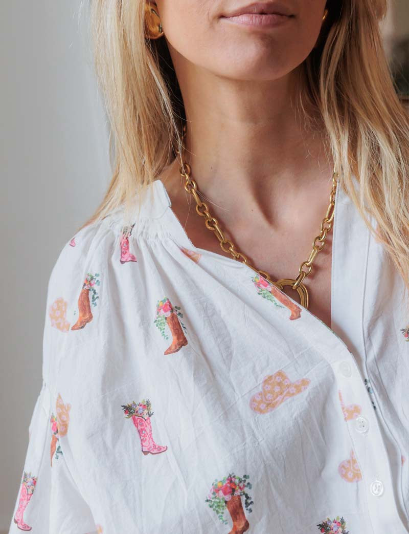 Hvid Bluse Cow