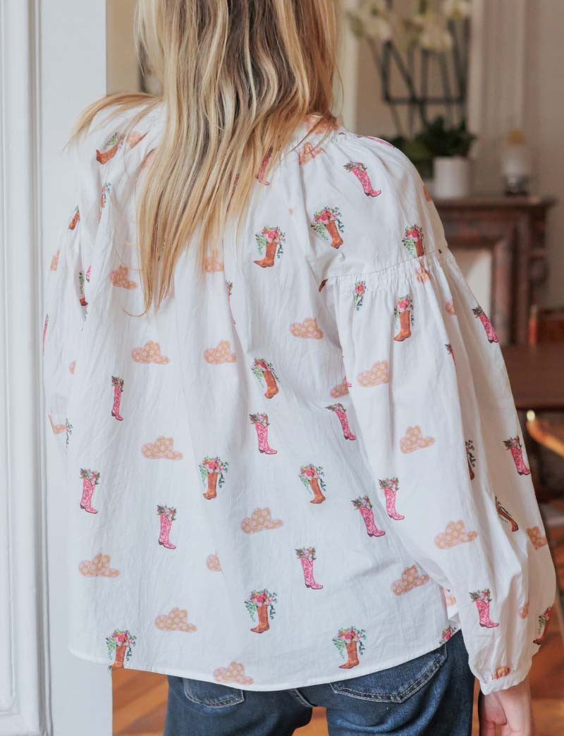 Hvid Bluse Cow