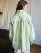 Muntgroene blouse Gustava
